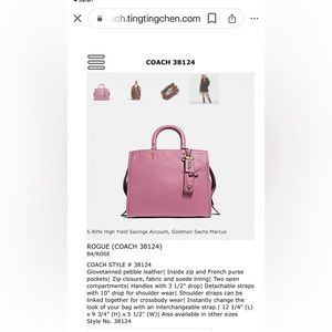 COACH ROGUE 25 HANDBAG PREOWNED CONDITION